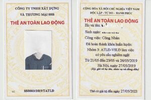 Mẫu thẻ an toàn lao động nhóm 3