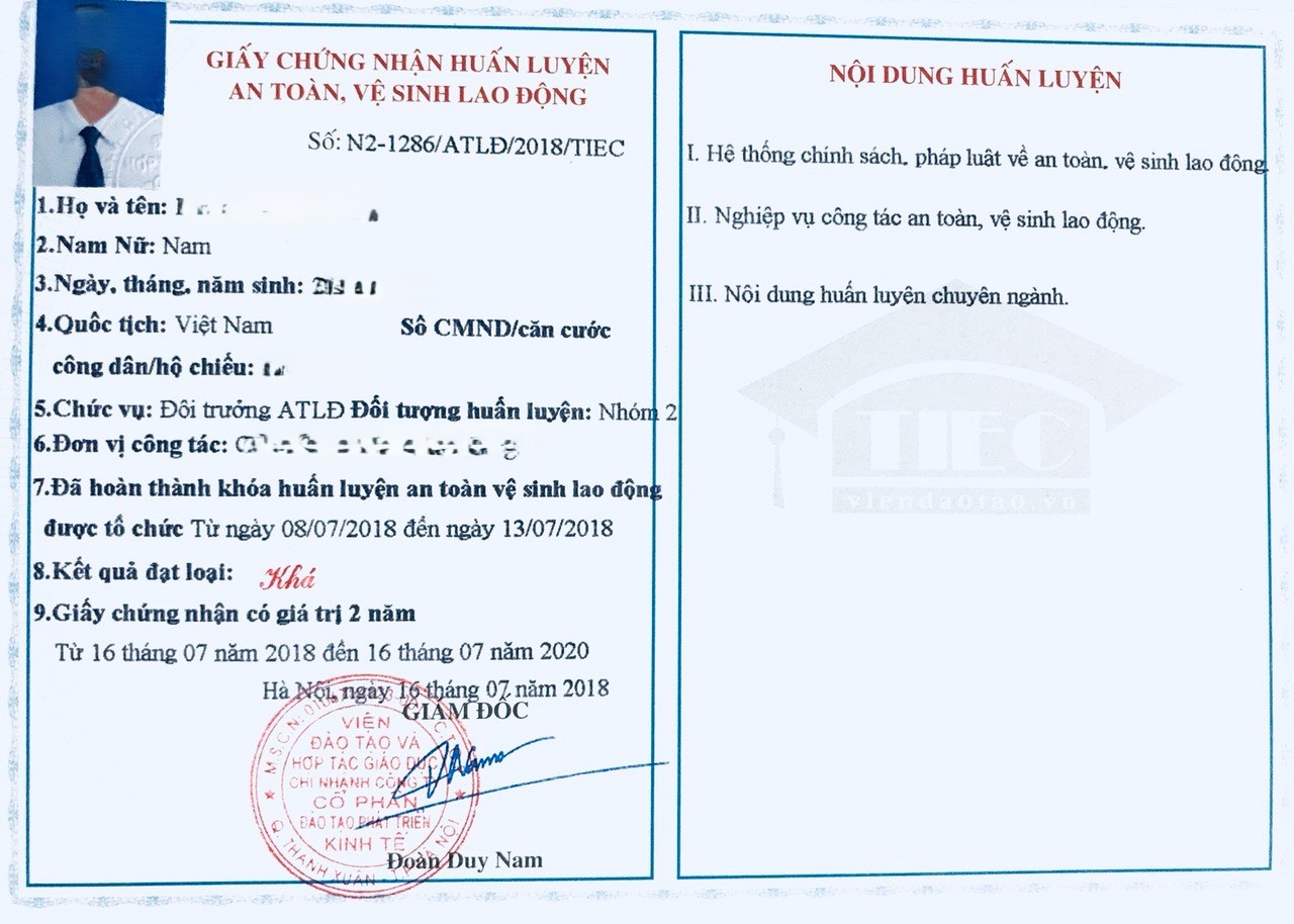 Thời hạn của chứng chỉ an toàn lao động nhóm 2 là bao lâu? Đơn vị nào có quyền cấp chứng chỉ này?